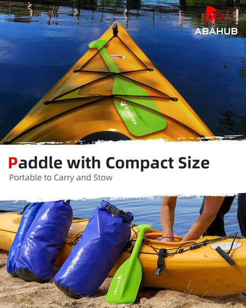 Emergency Telescoping Paddle Adjustable From 21 To 42 Inches Aluminum Shaft Lightweight Oar green on kayak