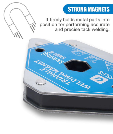 Strong 110 Lbs Magnetic Welding Clamps for precise tack welding and secure metal positioning.