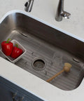 Stainless Steel Sink Protector Mat And Grid For Bottom Of Sink, Durable Kitchen Sink Rack Keeps Your Basin Clean And Bacteria Free, 24 x 12 x 1 Inch, Easy Install, Sleek Stainless Steel Design