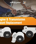 Rock Solid Beefy Engine Motor Mount Kit For 1992 To 1995 Honda Civic Eg And 1994 To 2001 Acura Integra on display with tools.