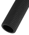 Close-up of the textured grip handle of the Knockout Portable Woodworking Table Hole Clamp With Aluminum Alloy Quick Clamping Bench Vise.