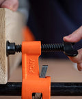 Close-up of Pro Grade Deep Reach Clamp And Spreader Fixture For Three Quarters Inch Pipe With Two And A Half Inch Reach Micro Adjustable Tightness