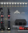 Heavy Duty 120KN Electric Hydraulic Crimping Tool Kit With Sixteen Dies For Cable Lugs Wire Crimpers displayed with dies.
