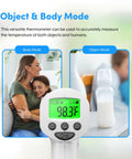 Heavy Duty Touchless Infrared Forehead Thermometer For Adults And Babies Medical Grade FSA HSA Eligible No Contact Digital Thermometer Gun With 1 Second Dead On Instant Read Hygienic Quick Temp Scan For Home And Clinic, body and object mode display
