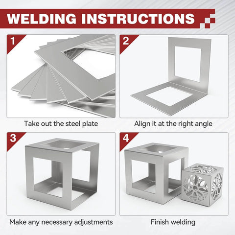 Welding instructions for 12 Piece Welding Practice Kit With Type 201 Stainless Steel Coupons for realistic practice.