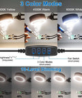 3 In 1 Solder Fume Extractor Smoke Absorber Fan Lamp demonstrating adjustable LED daylight and color modes