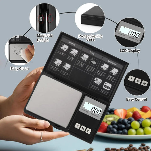 Pocket Digital Gram Scale 200g Capacity With 0.01g Precision Milligram Scale for Jewelry with LCD display and protective case