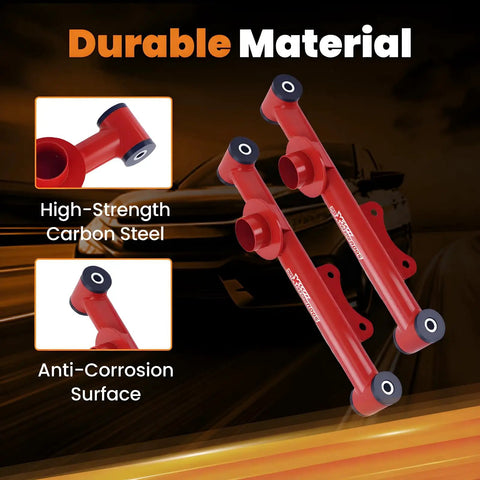 Ford Mustang Rear Upper And Lower Tubular Control Arm Kit With Hardware For 1979 2004 Camber Arms Beefed Up Performance Suspension Upgrade For Street Track Use Today, carbon steel