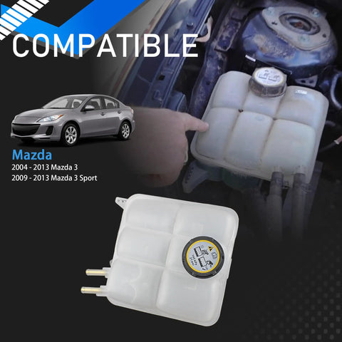Mazda 3 Coolant Reservoir Tank With Cap For 2004-2013 Mazda 3 And 2009-2013 Mazda 3 Sport Replacement Part LF5015350 5M5H8K218AA