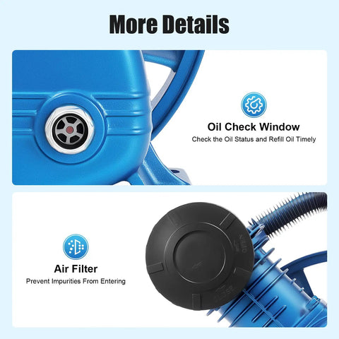 Heavy Duty 175 Psi Air Compressor Pump Head With 5.5Horsepower Twin Cylinder Design For Fast Recovery And High Volume Output. Features Robust 4000W Motor, Flywheel Assembly, And Direct Drive Connection For Reliable Performance In Shop Or Garage