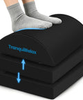 Under Desk Foot Rest Ergonomic Foot Stool With Three Adjustable Heights And Washable Cover for office home use improves posture.