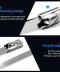 Heavy Duty 304 Stainless Steel Zip Ties 11.8 Inches Metal Cable Ties Built Tough, featuring thickened design and smooth edges for safety.