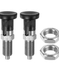Heavy Duty Stainless Steel Push Fit Ball Nose Spring Plunger M16x1.5 Thread 8mm Pin Self Locking Hardware with Nuts