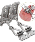 Heavy Duty Stainless Steel Toggle Clamp Latch With Lock Hole And Quick Release shown in hand for size reference