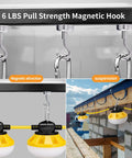 3 Prong 50 Ft Led Construction String Lights With 5 Heads 100 Watts Total 10 Watts Per Lamp 5000 Lumens Output on building site