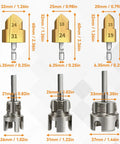 Professional PPR Pipe Threading And Reaming Tool Kit compatible with electric drill, featuring gold and silver stepped bits for precision cutting.