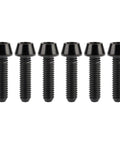 Beefy Titanium M4 Bike Bolts Pack Of Six With Tapered Hex Heads DIN912 0.7mm Pitch 3mm Drive 7mm Head Black Gr5 6Al 4V For Road And Mountain Bikes Includes 8 10 12 15 20mm Lengths