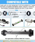Hot Tub Split Nut Union For 2 Inch Heater Assembly Replacement Fits Balboa Gecko Spa Heaters O Ring Seals Included, diagram and heaters