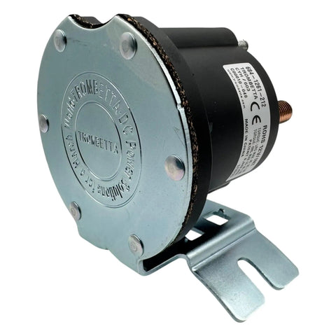 Close-up of 12V Solenoid Switch Relay Kit With Genuine Trombetta 684 1261 212 PowerSeal Contactor for hydraulic systems.