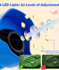 Kids 1000X Handheld Digital Microscope With 2.4 Inch HD Screen And 2MP Lens Portable Pocket Science Toy For STEM Fun And Nature Exploration Perfect Gift For Ages 3 To 12 Boys And Girls blue body with 8 LED lights