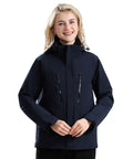 Three In One Womens Winter Ski Jacket With Removable Hood Waterproof And Windproof Padded Down Lining For Warmth Rainproof Coat