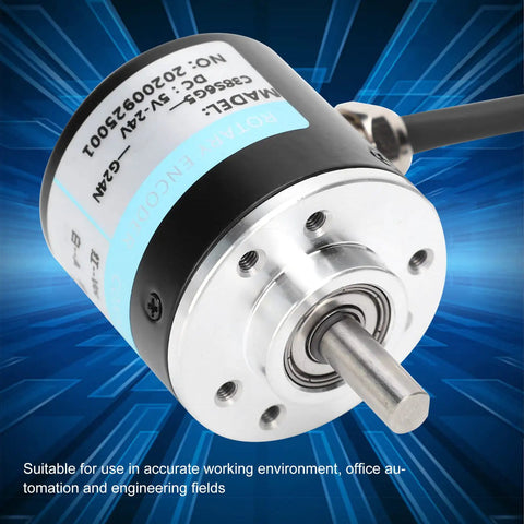 6mm Shaft Incremental Rotary Encoder, 24V DC, ABZ Three-Phase Outputs, 1000B And 1024B Line Resolutions, Compact, Rugged Lightweight Sensor For Industrial Automation And Smooth Motion Control with shaft detail