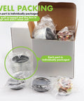 Jeemiter trailer bearing kit for #84 spindle, 3500 lb axles; 4 hub sets with 1.98" dust covers, nuts, seals, bagged.