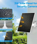 Mounted 5V 3W Solar Panel For Smart Bird Feeder And Outdoor Security Camera with IP65 Waterproof Build, outdoor-use bracket