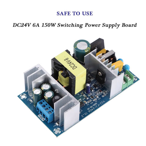 Heavy Duty Ac 100 240V To 24V Dc Switching Power Supply Module Delivers 150 Watts Of Rock Solid Juice To Industrial Control Gear With Zero Drama Regulation, compact design with components.