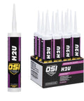Pro Grade High Performance Window Door Siding And Trim Sealant For Indoor Outdoor Use Acrylic Urethane Formula With Heavy Duty Durability Permanently Flexible Easy Water Clean Up White 001 10 Ounce Cartridge Case Of 12 showing a single cartridge and a 12-pack box.