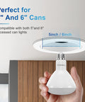 12-Pack BR30 LED Recessed Light Bulbs Dimmable 3000K Warm White, UL Certified in hand under 5 and 6 inch ceiling can