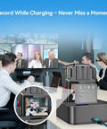V8 Body Camera Charging Dock And 3-In-1 Station With Live Led Indicators for desk setup, charging while recording