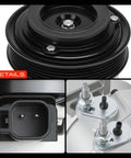 Heavy Duty AC Compressor With Clutch Assembly For Jeep Grand Cherokee WK2 3.6L 2016 to 2022 RS18 6 Groove Pulley detail view of clutch and fittings