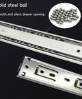 Full Extension Drawer Slides With Quiet Ball Bearing Tracks, Heavy Duty Side Mounted Rails For Dressers And Cabinets