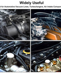 Six Piece Silicone Vacuum Tubing Hose Kit For Automotive Use installed in engine bays