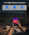 Person using Duo USB-C Thermal Camera For iPhone iPad And Android, 512x384 Super Resolution, 256x192 IR Imaging, outdoors.