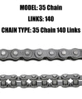 Heavy Duty 35 Chain 140 Links Chain Breaker For Mini Bikes Compatible With Coleman CT100U close-up view