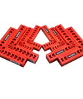 Heavy Duty Positioning Squares For Woodworking Set Of Eight Precision Layout Gauges With Dual Scale Edges arranged in a flat layout.
