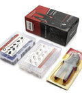 Ratcheting Crimping Tool Kit For DIY Electronics With 1550 Dupont 2.54mm Connectors And 760 JST XH 2.54mm Connectors Plus 1.5m 10 Wire Ribbon Cable Built From Premium Alloy Steel For Precise Easy To Use Pro Grade Crimping On AWG 26-20, showing crimping tool and connector boxes