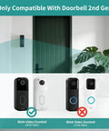 Anti Theft Angle Mount For Blink Video Doorbell 2025 2nd Gen With Adjustable Wall Bracket Weatherproof Cover Compatibility