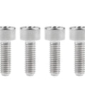 Front view of Titanium Cap Allen Socket Head Bolts M4x12mm DIN 912 Pack Of 4, 6Al-4V Titanium Alloy, Grade 5, Silver Finish.