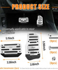 Dimensions and installation of Two Pack Non Slip Car Pedal Pads For Automatic Transmission, Gas And Brake Pedal Covers, Silver