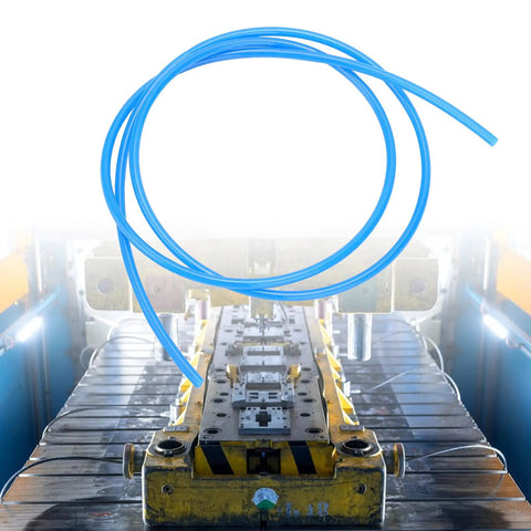 Kickproof Heavy Duty TPU Pneumatic Tubing Hose Full Meter Length Smooth Like Silk Air Line Piping on industrial machinery.
