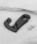 Two Pack Bike Derailleur Hanger With Screw 959371-8-5 Fits Norco Indie 2016 2019 Black Metal Hanger and Screws on Concrete