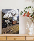 Dope Steam Locomotive Train Canvas Print Wall Art For Bedroom And Living Room Modern Boho Artwork Fade-Resistant Canvas Rich Colors For Vibrant Home Decor 08x12 Inch (20x30 cm) Premium Quality