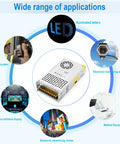 12V 50A 600W DC Switching Power Supply Dope Regulated SMPS For LED Strip Lights CCTV Security Systems And Computer Projects With 110V 220V Input For DIY Projects, metal case