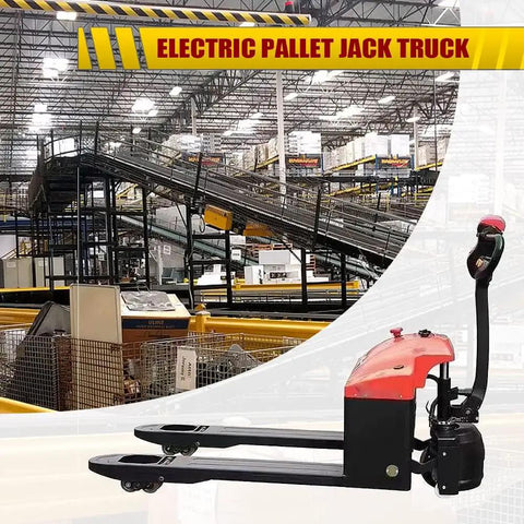 Semi Electric Pallet Jack With 3300 Lbs Capacity Plus Lithium Battery Electric Drive And Manual Hydraulic Lift For Smooth Warehouse Move And Garage Tasks No Sweat Heavy Duty Workhorse