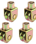 4 Pack 2.5 Inch Sliding Gate Wheels With 360 Degree Rotational Stem And V Groove Caster For Foldable Gates, Heavy Duty 2640 Lbs Total Capacity