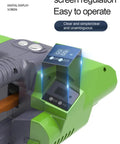 Rock Solid Electric Strapping Machine With LCD Display Rechargeable Battery For Pet And Pp Tape control panel showcasing digital screen.
