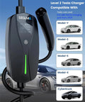 Straight Up Heavy Duty Nema 10 30 Level 2 EV Charger With Rock Solid Nacs Connector And Smooth 10 To 24 Amp Dial